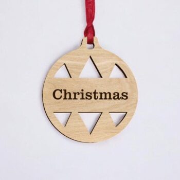 Intra απο ξύλο plywood 3mm-4mm πάχος – Προσαρμοσμένο χριστουγεννιάτικο στολίδι 25x25 cm INTRAVECTRY-MY549082 - Image 2