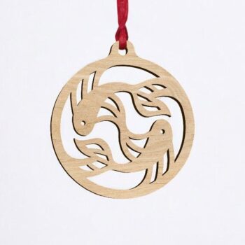 Intra απο ξύλο plywood 3mm-4mm πάχος – Στολίδι ψαριού Γιν Γιανγκ 15x20 cm INTRAVECTRY-MY549084 - Image 2