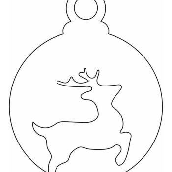 Intra απο ξύλο plywood 3mm-4mm πάχος – Χριστουγεννιάτικη μπάλα αποκοπής ελαφιού 30x35 cm INTRAVECTRY-MY549087 - Image 4