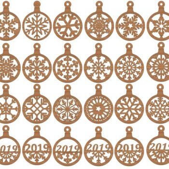 Intra απο ξύλο plywood 3mm-4mm πάχος – Μπάλες Χιονιού για Πρωτοχρονιάτικο ξύλο 40x45 cm INTRAVECTRY-MY549296 - Image 1