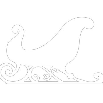 Intra απο ξύλο plywood 3mm-4mm πάχος – ξύλο σχήματος αποκοπής ελκήθρου Άγιου Βασίλη 40x40 cm INTRAVECTRY-MY549626 - Image 2