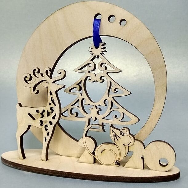 Intra απο ξύλο plywood 3mm-4mm πάχος – Πρωτοχρονιάτικο Ξύλινο Αναμνηστικό ξύλο 25x30 cm INTRAVECTRY-MY549628