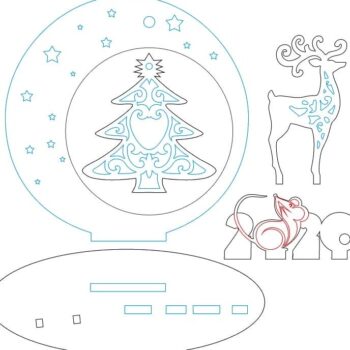 Intra απο ξύλο plywood 3mm-4mm πάχος – Πρωτοχρονιάτικο Ξύλινο Αναμνηστικό ξύλο 25x30 cm INTRAVECTRY-MY549628 - Image 2