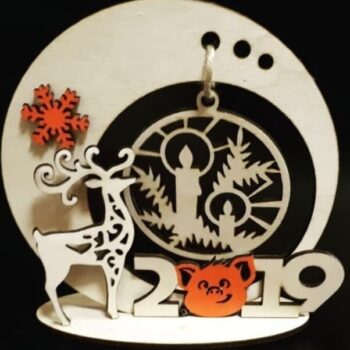 Intra απο ξύλο plywood 3mm-4mm πάχος – ξύλο συλλογής αναμνηστικών πρωτοχρονιάς 15x15 cm INTRAVECTRY-MY549629 - Image 2