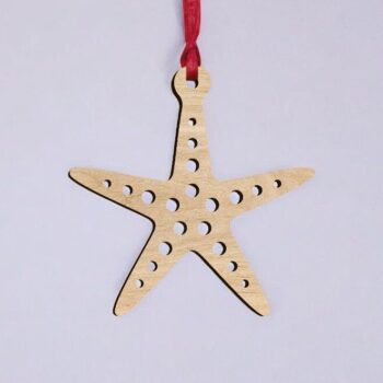 Intra απο ξύλο plywood 3mm-4mm πάχος – Στολίδι αστερίας 45x50 cm INTRAVECTRY-MY550066 - Image 2