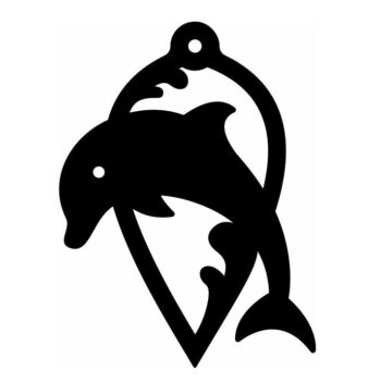 Intra απο ξύλο plywood 3mm-4mm πάχος – Στολίδι από ξύλο δελφινιού 35x40 cm INTRAVECTRY-MY550068 - Image 2