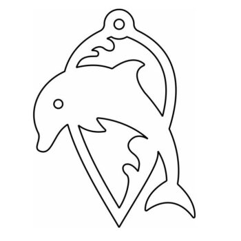 Intra απο ξύλο plywood 3mm-4mm πάχος – Στολίδι από ξύλο δελφινιού 35x40 cm INTRAVECTRY-MY550068 - Image 3