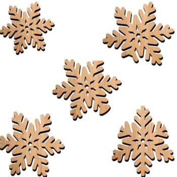 Intra απο ξύλο plywood 3mm-4mm πάχος – ξύλο σχήματος αποκοπής νιφάδας χιονιού 50x60 cm INTRAVECTRY-MY550420 - Image 1