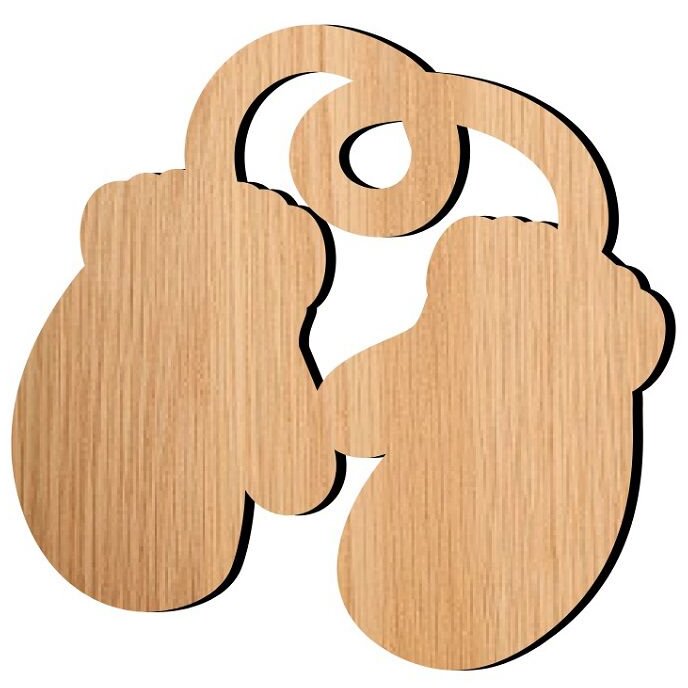 Intra απο ξύλο plywood 3mm-4mm πάχος – ξύλο σχήματος αποκοπής γαντιών με γάντια 35x40 cm INTRAVECTRY-MY550422