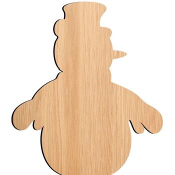 Intra απο ξύλο plywood 3mm-4mm πάχος – Ημιτελές ξύλο σχήματος αποκοπής χιονάνθρωπος 35x40 cm INTRAVECTRY-MY550424 - Image 1