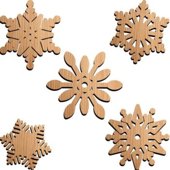 Intra απο ξύλο plywood 3mm-4mm πάχος – ξύλο Snowflake Cutout Shapes for Crafts 20x20 cm INTRAVECTRY-MY550425 - Image 1