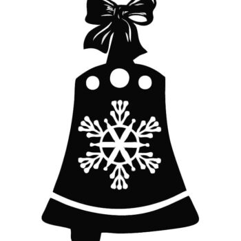 Intra απο ξύλο plywood 3mm-4mm πάχος – Χριστουγεννιάτικο δέντρο καμπάνα με ξύλο μπιχλιμπίδι με φιόγκο 20x25 cm INTRAVECTRY-MY555068 - Image 2