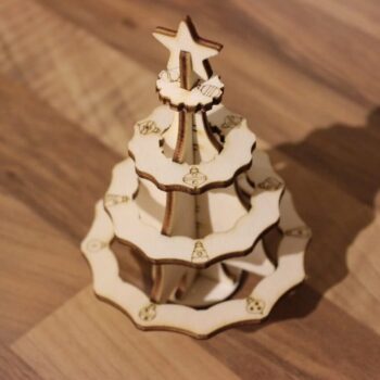 Intra απο ξύλο plywood 3mm-4mm πάχος – Μίνι ξύλο Desktop Xmas Tree Decor 45x50 cm INTRAVECTRY-MY554713 - Image 1