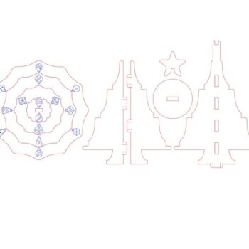 Intra απο ξύλο plywood 3mm-4mm πάχος – Μίνι ξύλο Desktop Xmas Tree Decor 45x50 cm INTRAVECTRY-MY554713 - Image 3