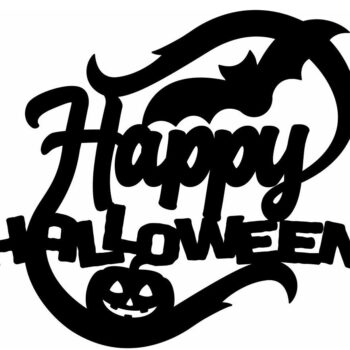 Intra απο ξύλο plywood 3mm-4mm πάχος – Happy Halloween διακόσμηση τοίχου 25x30 cm INTRAVECTRY-MY550849 - Image 3