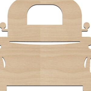Intra απο ξύλο plywood 3mm-4mm πάχος – Μπροστινή όψη Pickup Truck File πινακίδας πόρτας ημιτελούς κοπής ξύλου Craft DIY 12x15 cm INTRAVECTRY-MY561307