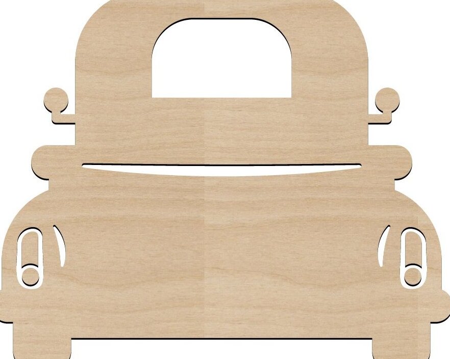 Intra απο ξύλο plywood 3mm-4mm πάχος – Μπροστινή όψη Pickup Truck File πινακίδας πόρτας ημιτελούς κοπής ξύλου Craft DIY 45x50 cm INTRAVECTRY-MY551139