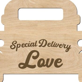 Intra απο ξύλο plywood 3mm-4mm πάχος – ξύλο ειδικής παράδοσης Love Truck Wood Engraved Cutout File 25x25 cm INTRAVECTRY-MY551149 - Image 1