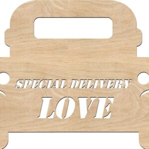 Intra απο ξύλο plywood 3mm-4mm πάχος – ξύλο ειδικής παράδοσης για την Ημέρα του Αγίου Βαλεντίνου Truck Wood Cutout Shape File 12x15 cm INTRAVECTRY-MY551150