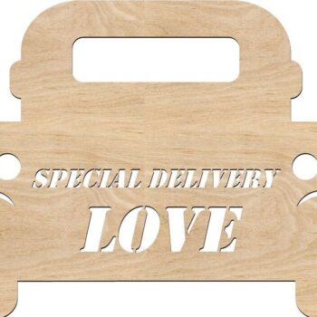 Intra απο ξύλο plywood 3mm-4mm πάχος – ξύλο ειδικής παράδοσης για την Ημέρα του Αγίου Βαλεντίνου Truck Wood Cutout Shape File 12x15 cm INTRAVECTRY-MY551150 - Image 1