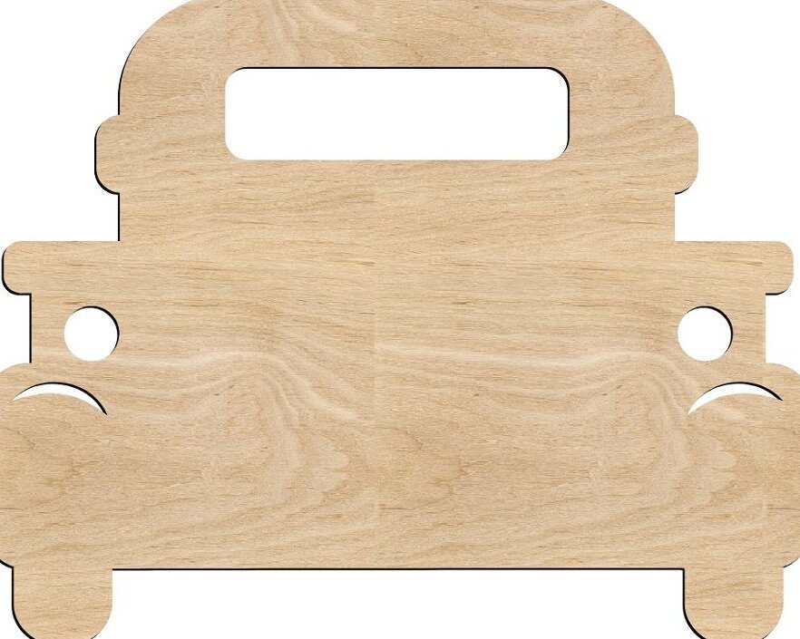 Intra απο ξύλο plywood 3mm-4mm πάχος – Φορτηγό μπροστινή όψη Ξύλινο ξύλο σχήματος κοπής 25x25 cm INTRAVECTRY-MY551151