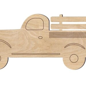 Intra απο ξύλο plywood 3mm-4mm πάχος – Χαραγμένο ξύλο Pick Up Truck Wood Shape 25x30 cm INTRAVECTRY-MY561321