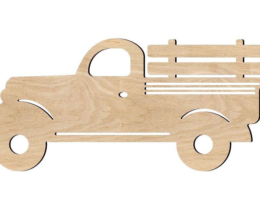 Intra απο ξύλο plywood 3mm-4mm πάχος – ξύλο πινακίδων Vintage Pickup Truck Unfinished Wood cut Out Shape Craft DIY 35x40 cm INTRAVECTRY-MY551154