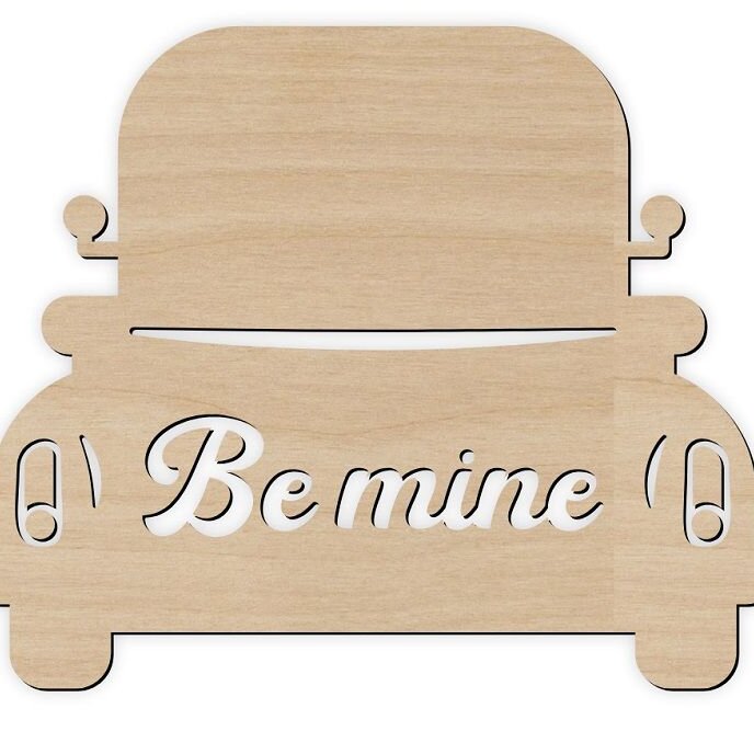 Intra απο ξύλο plywood 3mm-4mm πάχος – Be Mine Valentine Truck Delivery Sign Craft File 10x10 cm INTRAVECTRY-MY551158