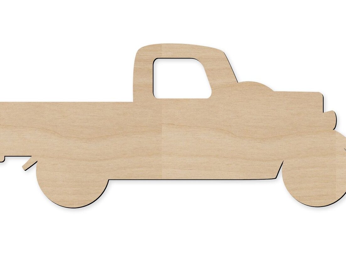 Intra απο ξύλο plywood 3mm-4mm πάχος – ξύλο αποκοπής ξύλου Pickup Truck Vehicle 40x45 cm INTRAVECTRY-MY551160