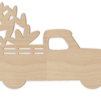 Intra απο ξύλο plywood 3mm-4mm πάχος – Φορτηγό με καρδιές Ξύλινη κοπή για ντεκόρ ξύλου Αγίου Βαλεντίνου 10x10 cm INTRAVECTRY-MY551165 - Image 1