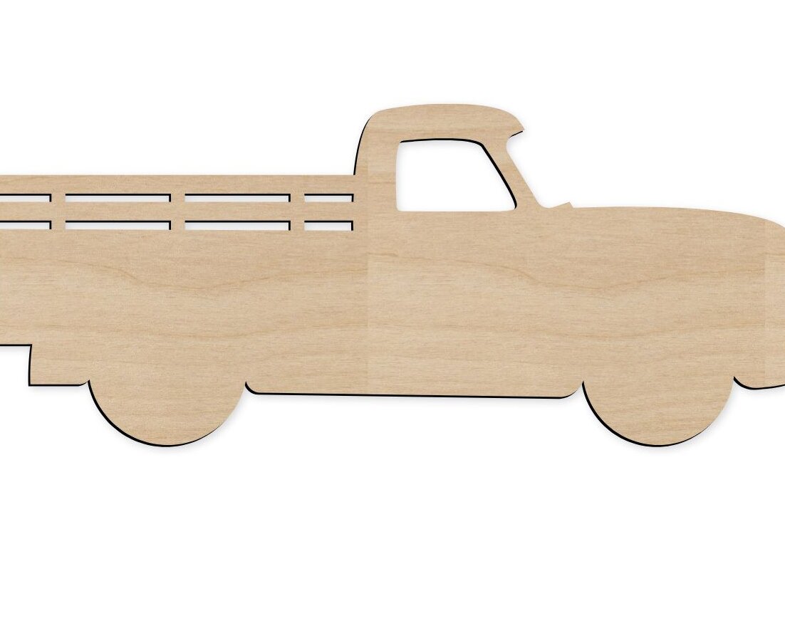 Intra απο ξύλο plywood 3mm-4mm πάχος – ξύλο αποκοπής ξύλου Pickup Truck 35x40 cm INTRAVECTRY-MY551169