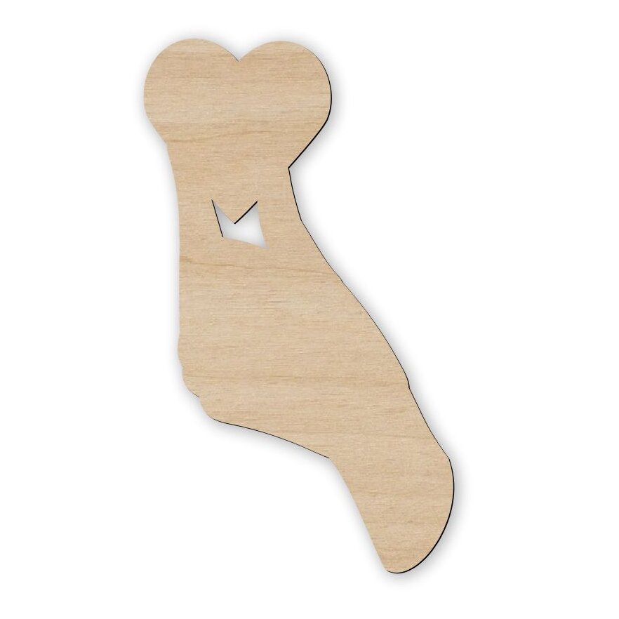 Intra απο ξύλο plywood 3mm-4mm πάχος – Καρδιά στα δάχτυλα σε σχήμα ξύλου για ξύλο χειροτεχνίας 25x30 cm INTRAVECTRY-MY560563