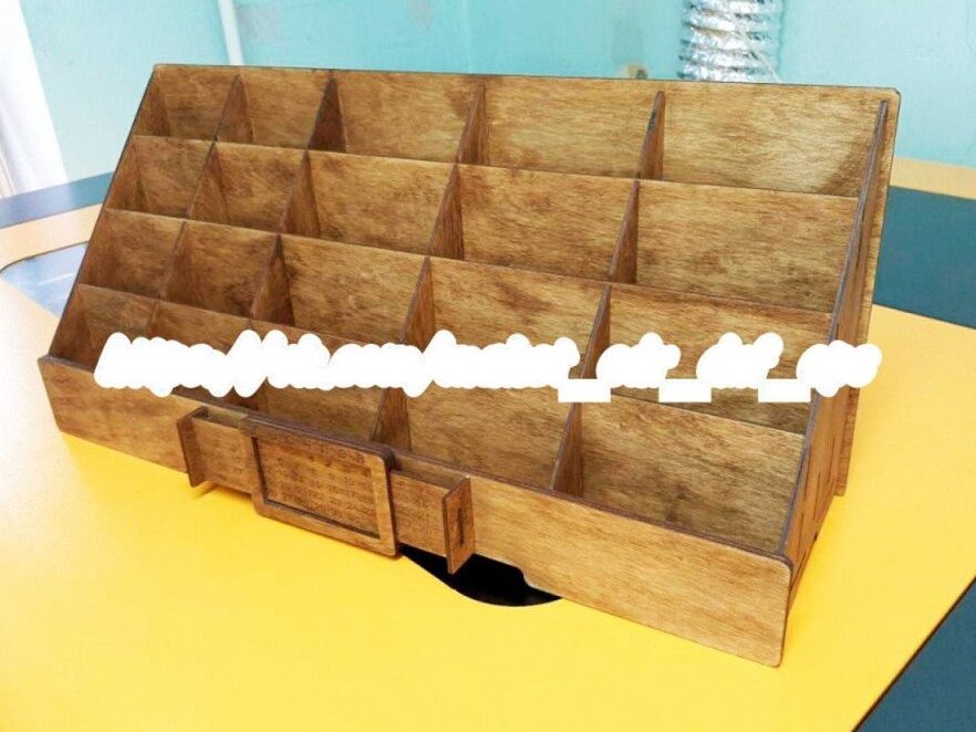 Intra απο ξύλο plywood 3mm-4mm πάχος – Ταξινόμηση μορφών ξύλου με ξύλο οργάνωσης γραφείου ημερολογίου 15x15 cm INTRAVECTRY-MY551237