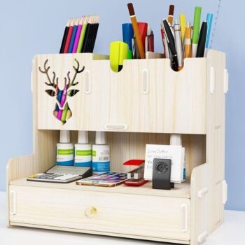 Intra απο ξύλο plywood 3mm-4mm πάχος – ξύλο Organizer Desktop Stationery Holder Pen 15x20 cm INTRAVECTRY-MY554915 - Image 1