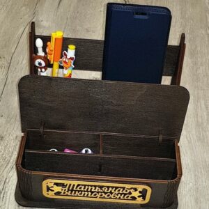 Intra απο ξύλο plywood 3mm-4mm πάχος – ξύλο Organizer Desk Stationery 30x30 cm INTRAVECTRY-MY559424