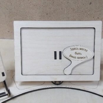 Intra απο ξύλο plywood 3mm-4mm πάχος – Σταθμός σύνδεσης για τηλέφωνο με ξύλο κορνίζας 10x10 cm INTRAVECTRY-MY555182 - Image 1