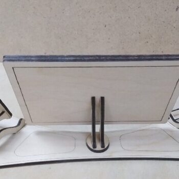 Intra απο ξύλο plywood 3mm-4mm πάχος – Σταθμός σύνδεσης για τηλέφωνο με ξύλο κορνίζας 10x10 cm INTRAVECTRY-MY555182 - Image 3