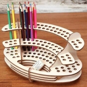 Intra απο ξύλο plywood 3mm-4mm πάχος – Έγχρωμη θήκη για μολύβι Desk Organizer ξύλο 20x20 cm INTRAVECTRY-MY551293 - Image 1