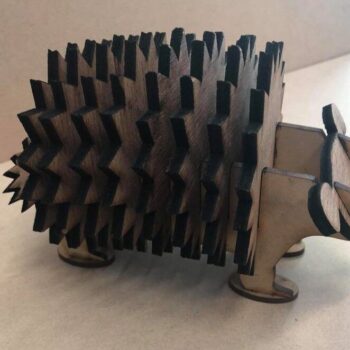 Intra απο ξύλο plywood 3mm-4mm πάχος – Σετ σουβέρ με ξύλο θήκης σκαντζόχοιρου 10x10 cm INTRAVECTRY-MY554386 - Image 3