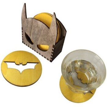 Intra απο ξύλο plywood 3mm-4mm πάχος – Σουβέρ Batman με ξύλο θήκης 40x40 cm INTRAVECTRY-MY551318 - Image 2