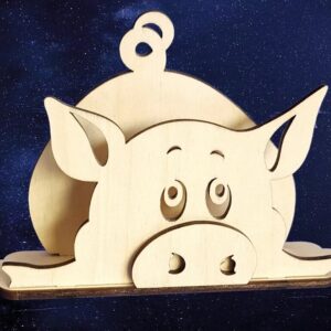 Intra απο ξύλο plywood 3mm-4mm πάχος – Θήκη για χαρτοπετσέτα γουρουνάκι για ξύλο τραπεζιού 30x35 cm INTRAVECTRY-MY558157