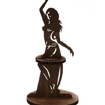 Intra απο ξύλο plywood 3mm-4mm πάχος – ξύλο θήκης χαρτοπετσέτας σιλουέτας για κορίτσι 40x40 cm INTRAVECTRY-MY558160 - Image 1