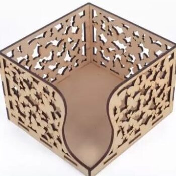 Intra απο ξύλο plywood 3mm-4mm πάχος – Θήκη χαρτοπετσέτας με λίμα πεταλούδων 25x30 cm INTRAVECTRY-MY554616 - Image 2