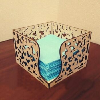 Intra απο ξύλο plywood 3mm-4mm πάχος – Θήκη χαρτοπετσέτας με λίμα πεταλούδων 25x30 cm INTRAVECTRY-MY554616 - Image 3