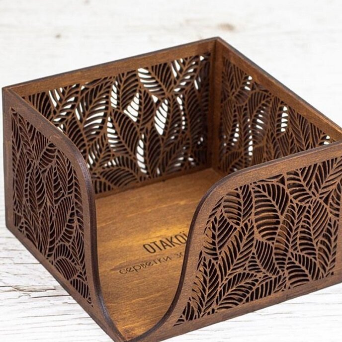 Intra απο ξύλο plywood 3mm-4mm πάχος – ξύλο θήκης για χαρτοπετσέτα από ξύλο Floral 30x35 cm INTRAVECTRY-MY551331