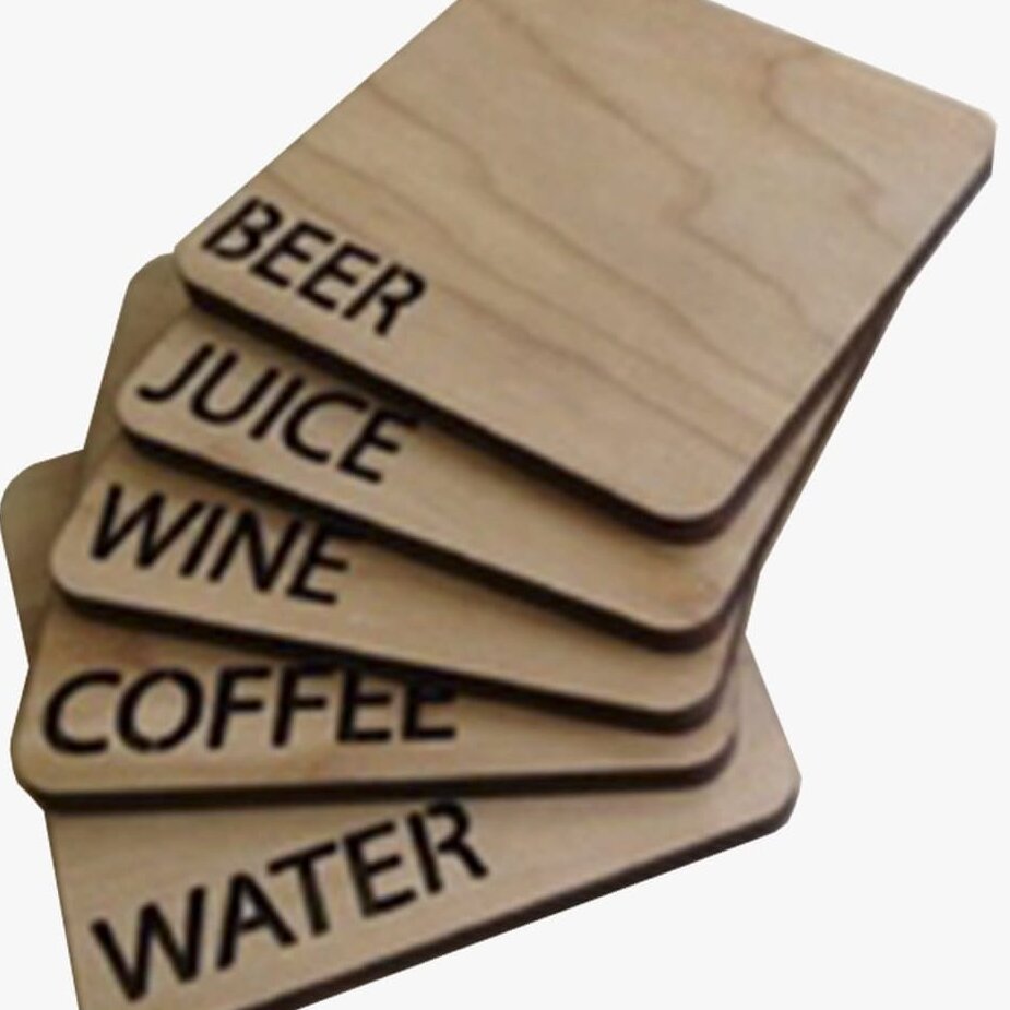 Intra απο ξύλο plywood 3mm-4mm πάχος – Τετράγωνο Ξύλινο Σετ σουβέρ για Λίμα ποτών 30x35 cm INTRAVECTRY-MY551334