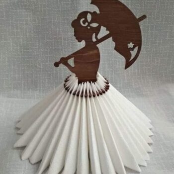 Intra απο ξύλο plywood 3mm-4mm πάχος – ξύλο Ξύλινης θήκης για χαρτοπετσέτα ομπρέλας για γυναίκα 30x35 cm INTRAVECTRY-MY555927 - Image 1