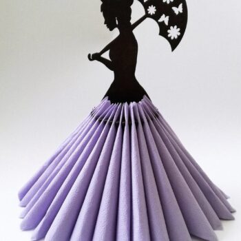 Intra απο ξύλο plywood 3mm-4mm πάχος – ξύλο θήκης για χαρτοπετσέτα ομπρέλας Crown Princess Holding 15x15 cm INTRAVECTRY-MY558175 - Image 1