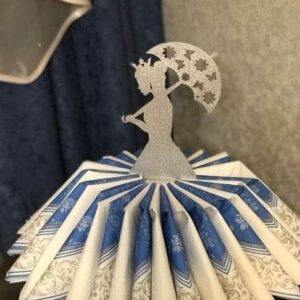 Intra απο ξύλο plywood 3mm-4mm πάχος – ξύλο θήκης πριγκίπισσας με ομπρέλα 15x15 cm INTRAVECTRY-MY555933