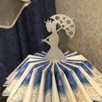 Intra απο ξύλο plywood 3mm-4mm πάχος – ξύλο θήκης πριγκίπισσας με ομπρέλα 15x15 cm INTRAVECTRY-MY555933 - Image 1